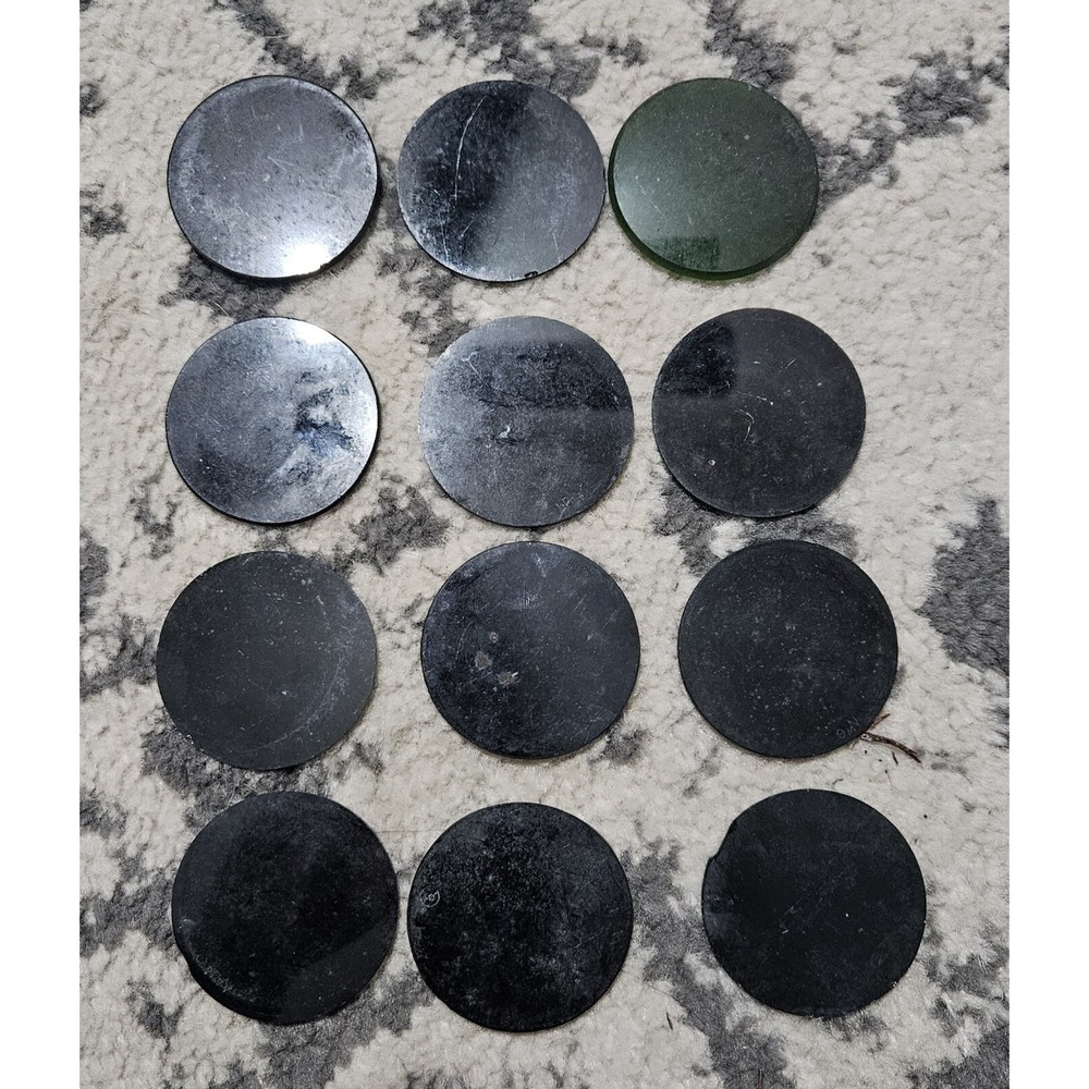 Vintage 1920s–40s Green Shade Glass Welder Lenses 12 Pc Round Replacement Steamp